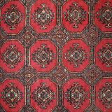 Vintage carpet Uzbek Bukhara handmade 121cm x177cm 1960s, 1C740