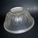 ART DECO molded glass cup signed Etling France