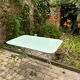 Almond green metal garden furniture