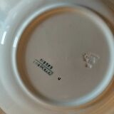 Flat plates series of six earthenware Longchamp décor Simone