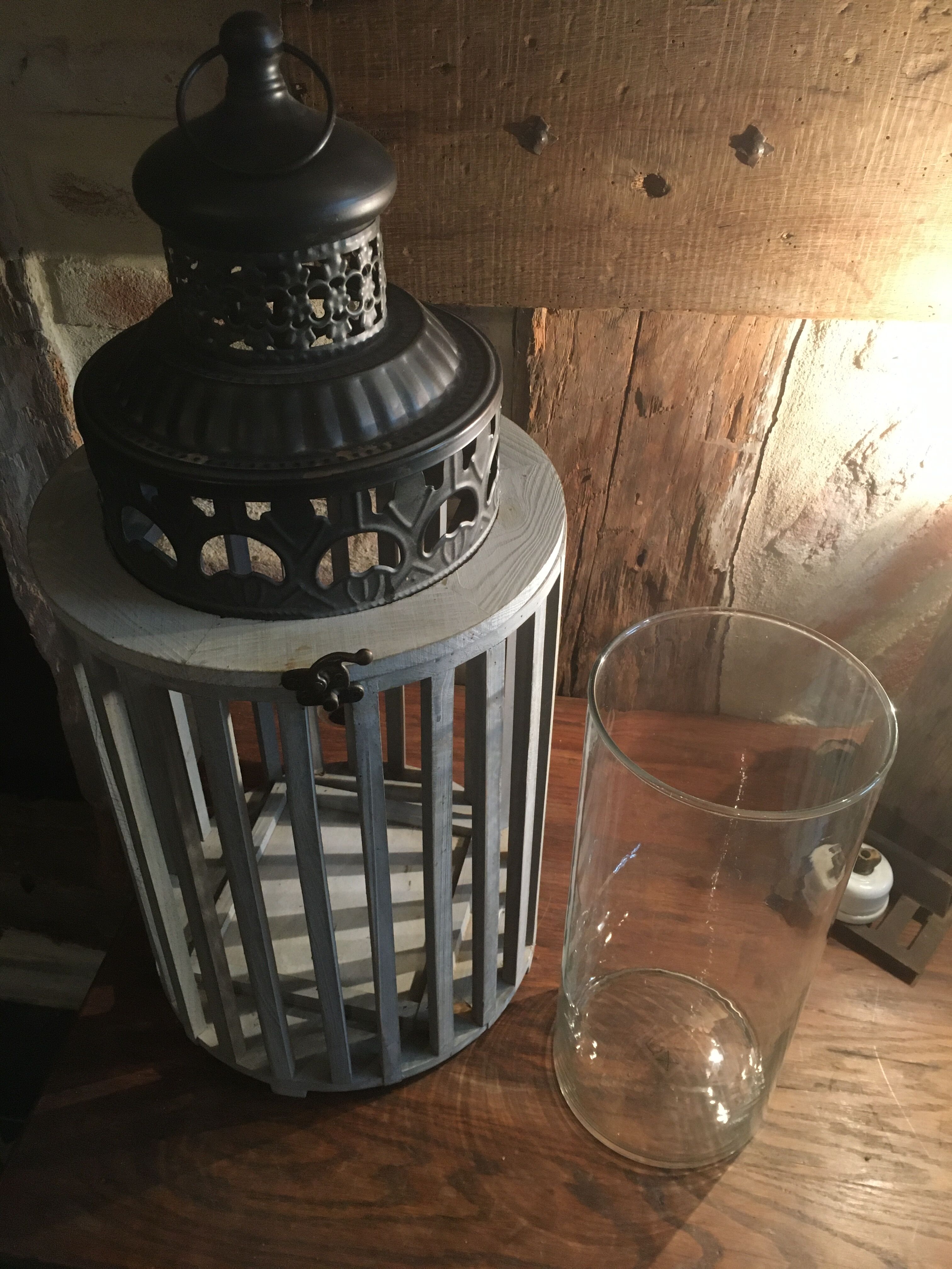 Wood/metal lantern