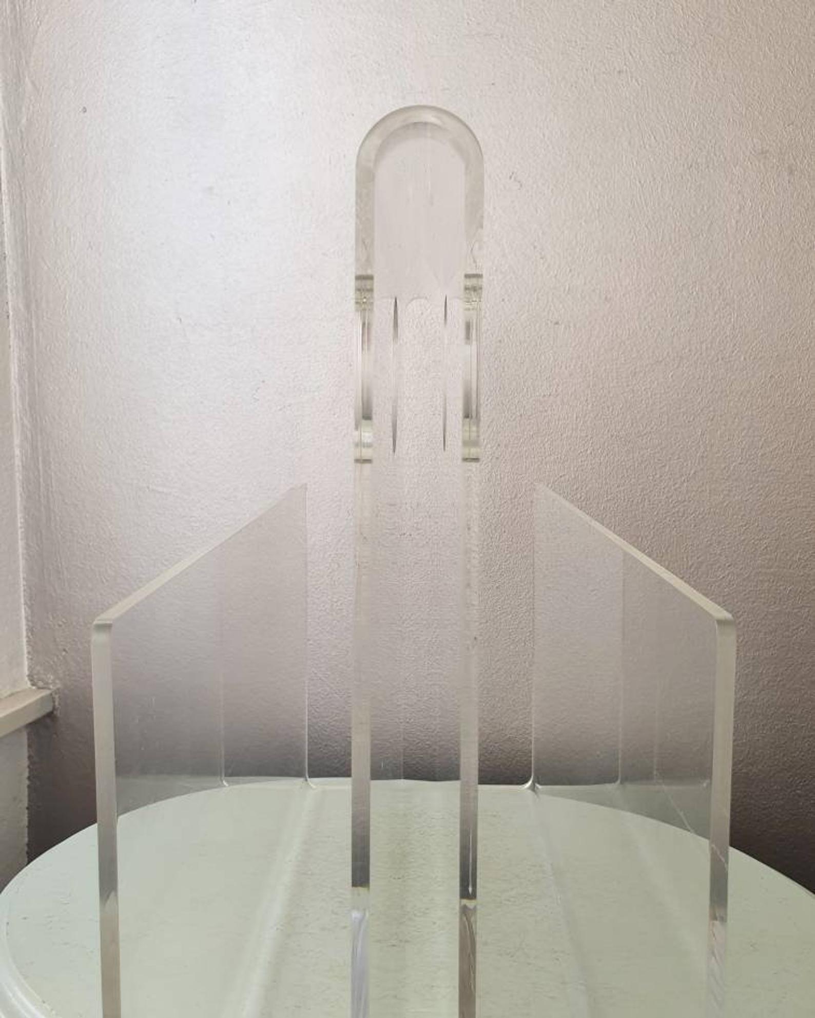 Vintage magazine holders in transparent plexiglass 1980s