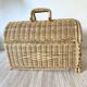 Rattan cat transport basket