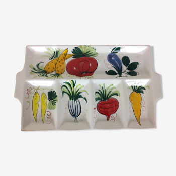 Vegetable aperitif tray ceramics