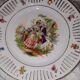 6 assiettes à dessert "scènes galantes"