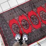 Vintage carpet uzbek bukhara handmade 92cm x 186cm 1970s