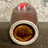Large Vallauris vase no. 270 – brown glaze with red drips – vintage