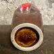 Large Vallauris vase no. 270 – brown glaze with red drips – vintage