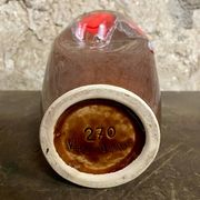 Large Vallauris vase no. 270 – brown glaze with red drips – vintage