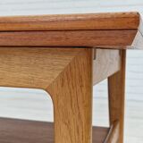 1970s, Danish design, folding sofa table, teak and oak wood