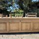 Exceptional large oak counter 288 cm