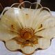 Old 50 years amber tulip vase