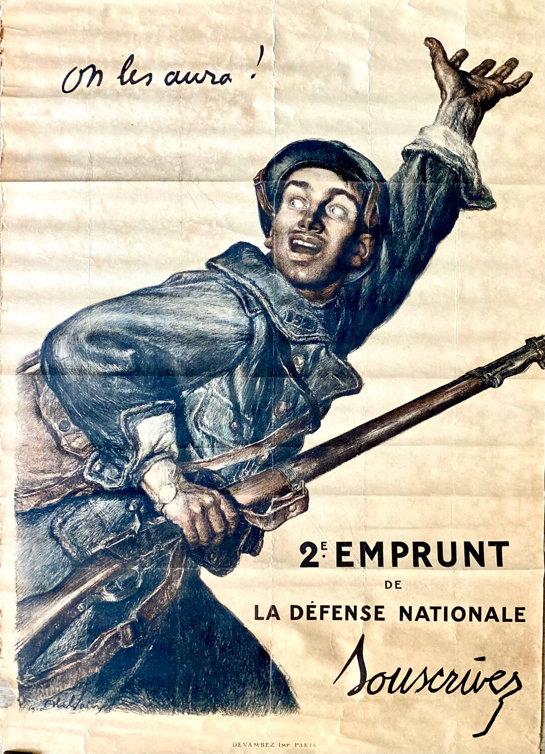 Abel faivre (1867-1945) -On les aura!, 1916.  - Original antique lithographic poster