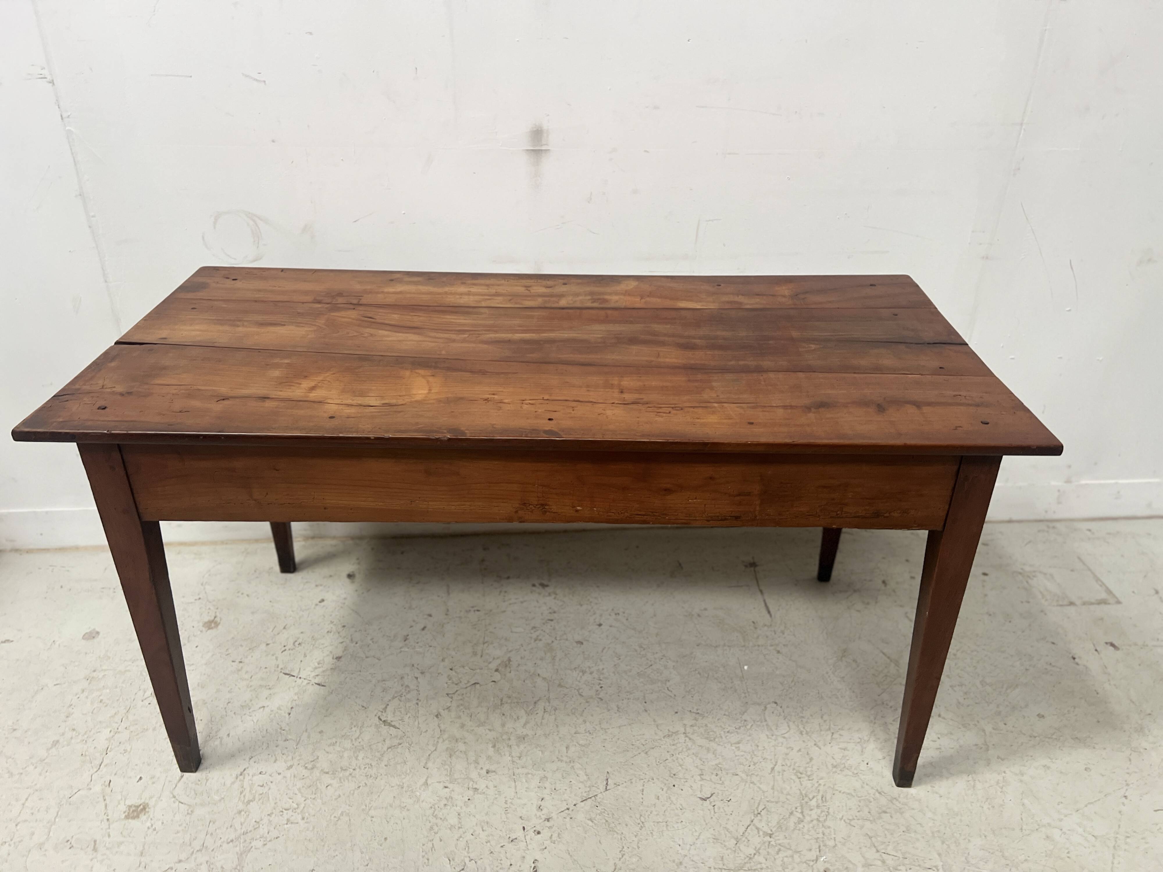 19th century cherry wood style farmhouse table