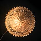 Round cast glass ceiling light