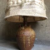 Handmade pyrite stoneware lamp, 1970