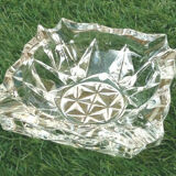 1970s Ashtray Cut and chiseled glass