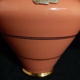 Art deco vase in opaque pink glass - model 'ady' de de rupel (boom glass)