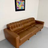 Vintage 1970s De Sede DS-40 camel leather 3-seater sofa