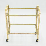 Wheeled service gilded iron glass Ramsay 1940