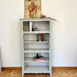 Large Celadon Green & Almond Milk Bookcase