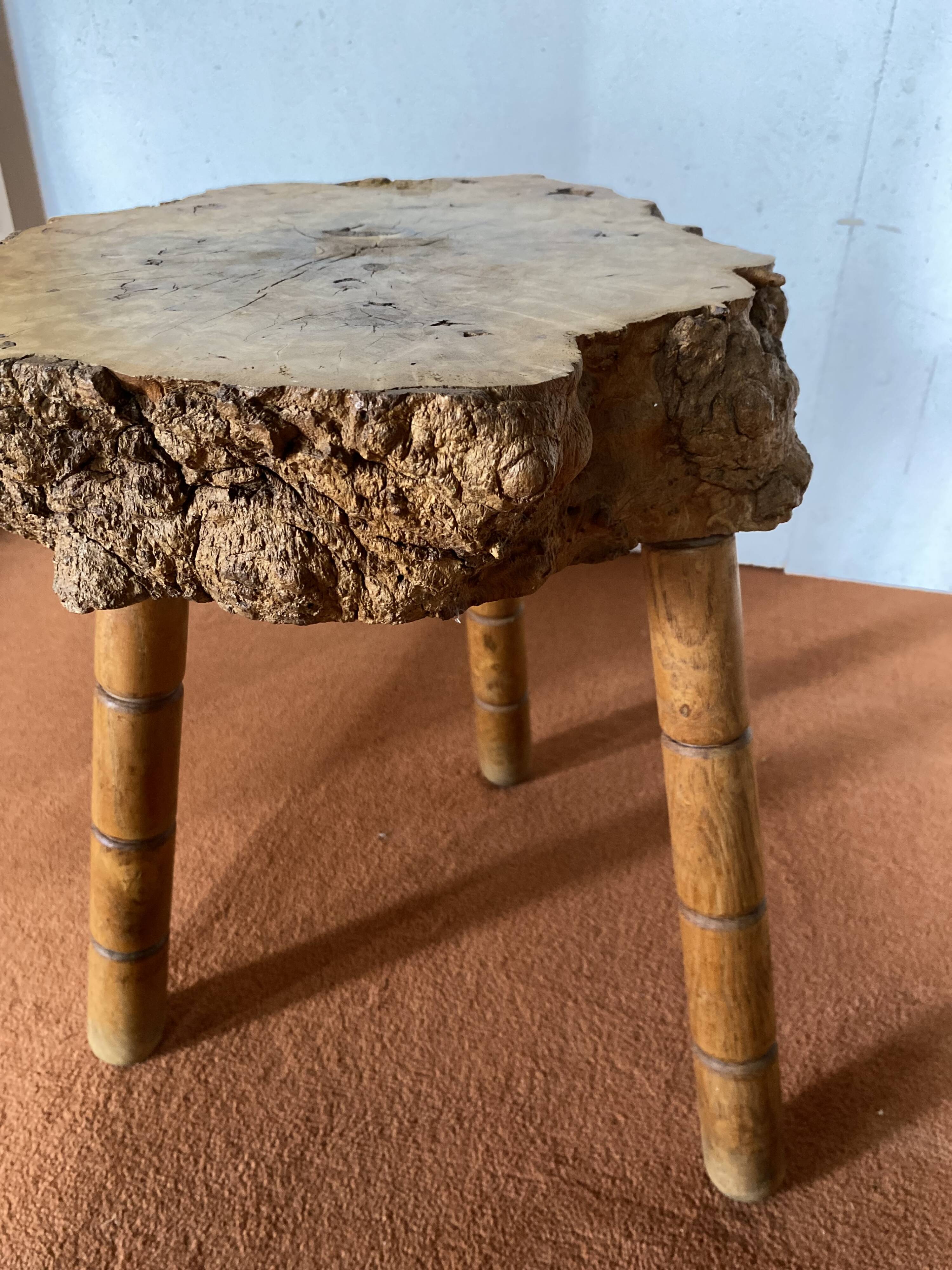 Brutalist tripod stool
