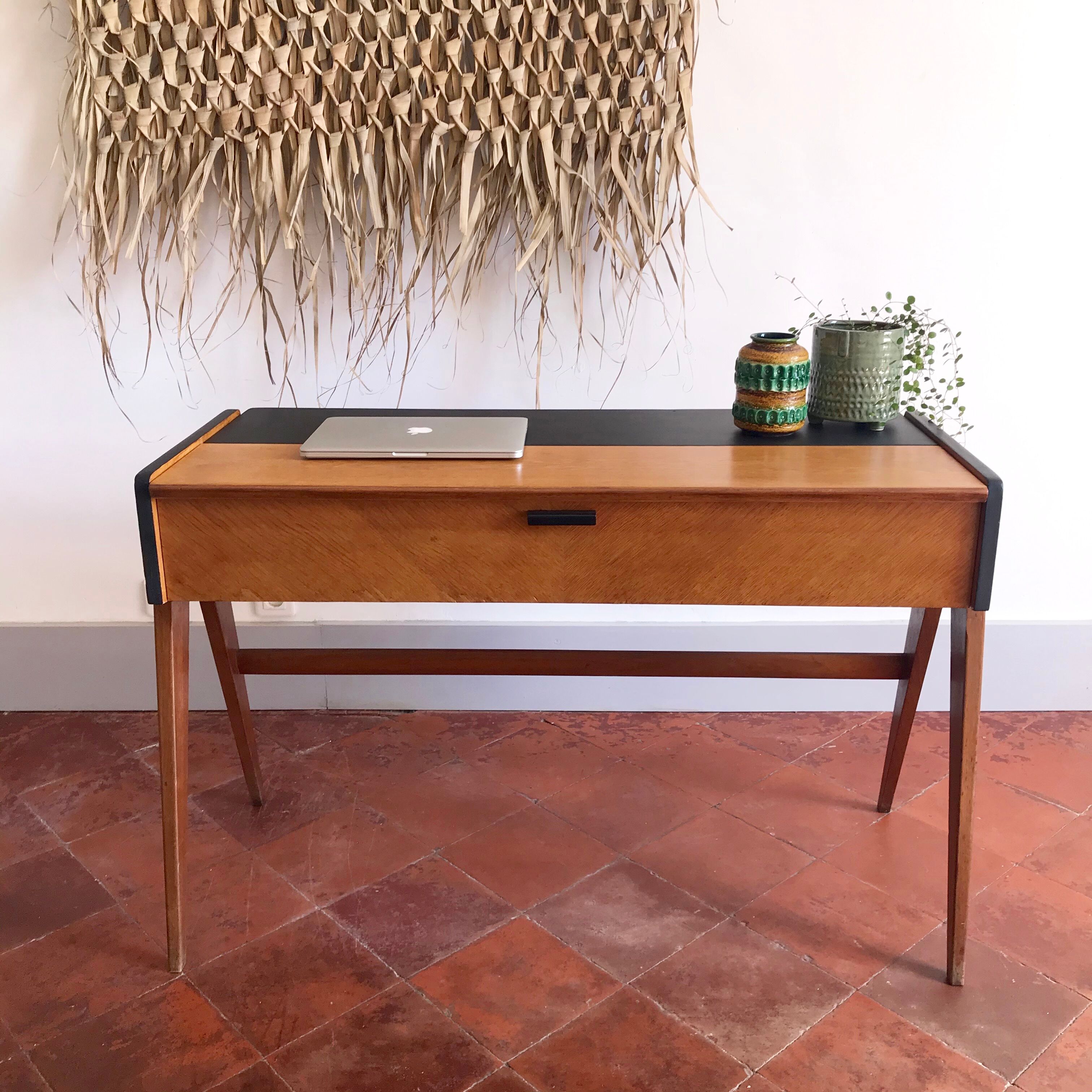 Vintage trapeze feet desk