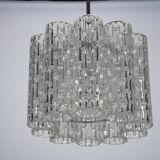 Mid-Century pendant in Murano glass elements and chrome. Italy 1960s