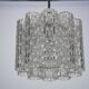 Mid-Century pendant in Murano glass elements and chrome. Italy 1960s