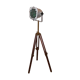 Ancient wooden tripod and brass with its indus lamp