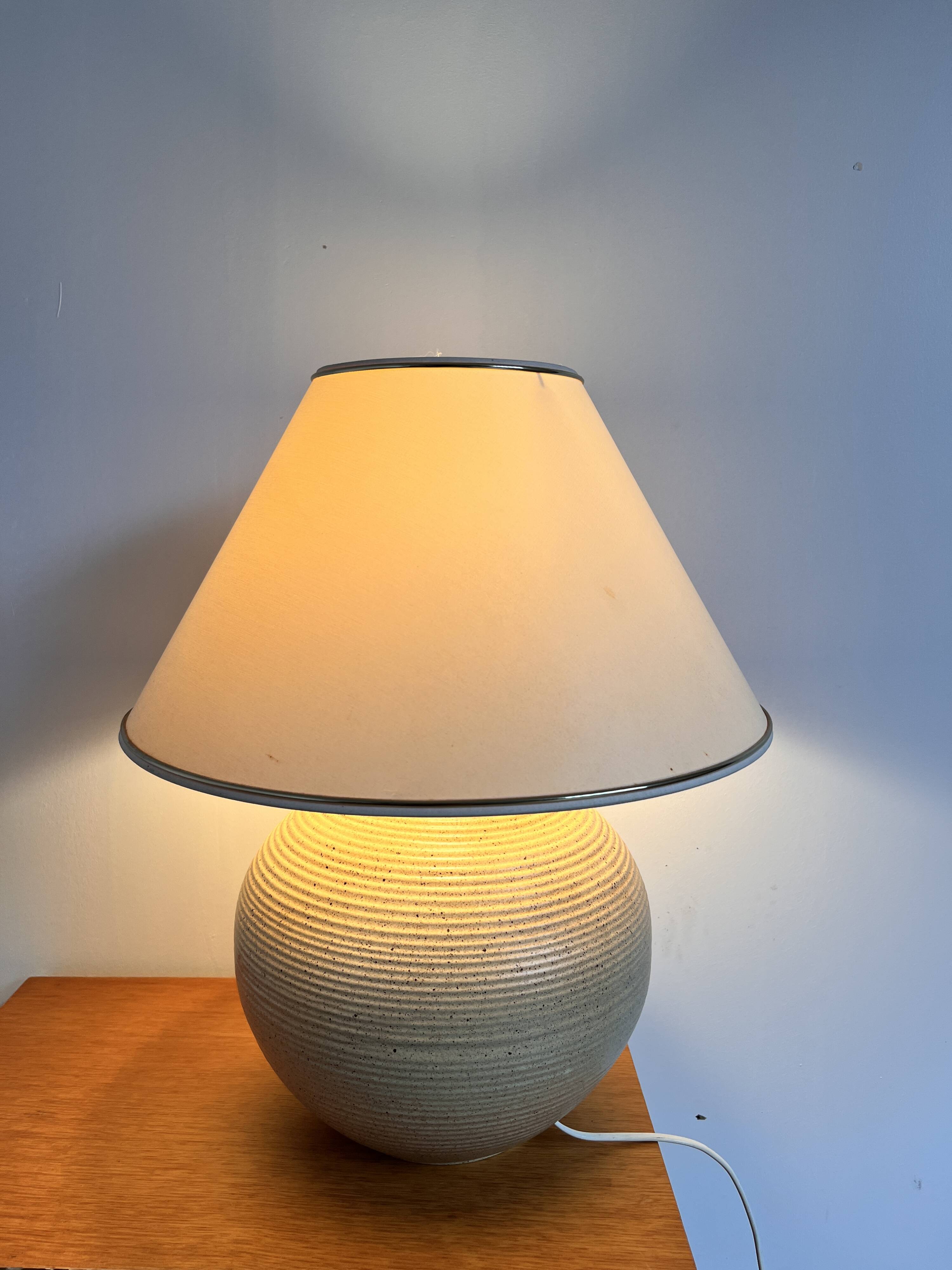 Vintage stoneware lamp