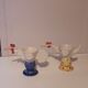 Set of 2 original porcelain shells in the shape of a bird