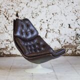 F588 armchair in leather by Geoffrey Harcourt for Artifort, 1960