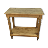 Rustic console in stripped light oak