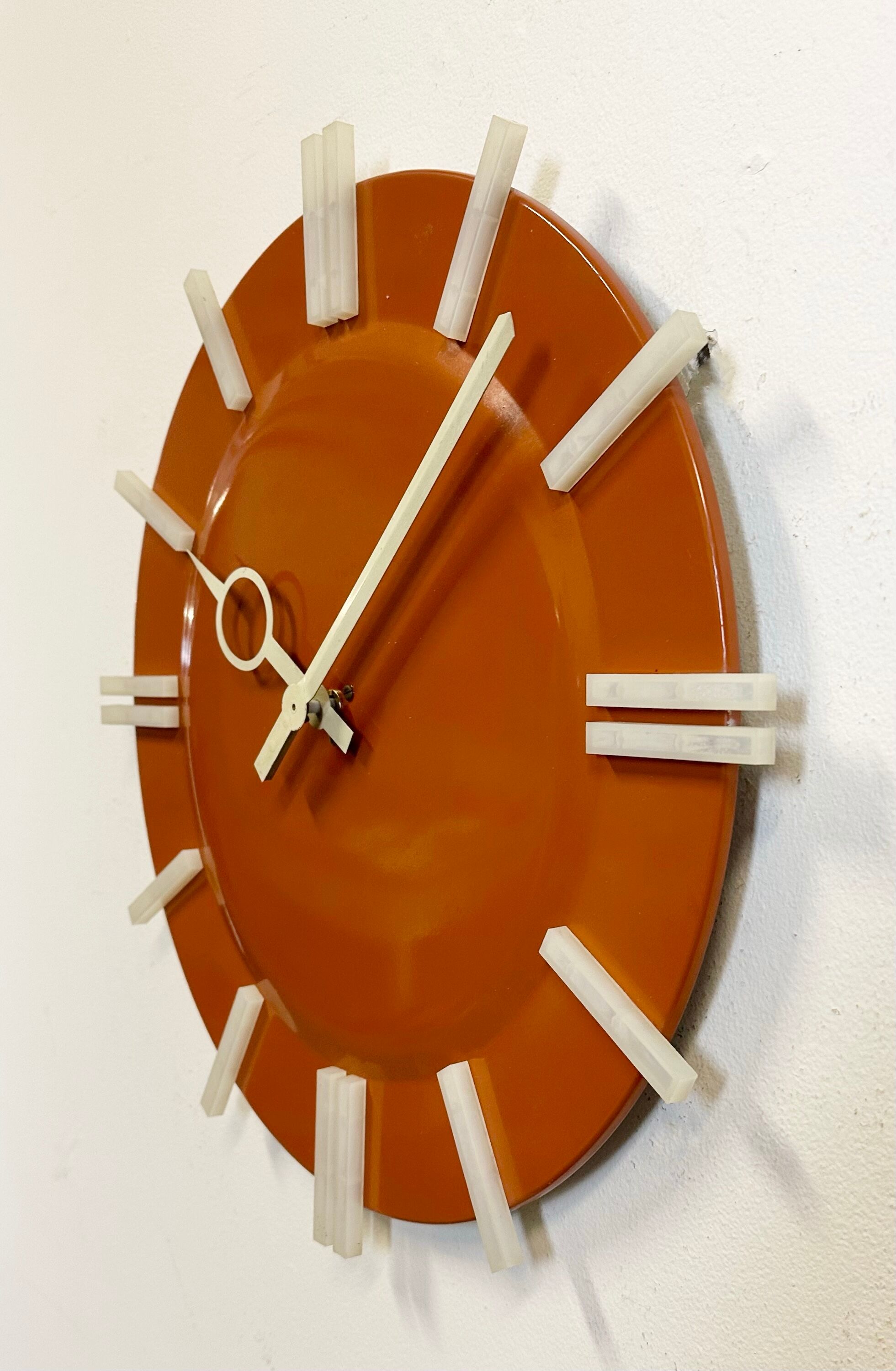 Industrial Office Wall Clock from Pragotron, 1970s