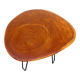 Table basse en bois de neem cuivré aspect coquillage