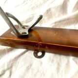 Vintage wooden wall coat rack - 5 hooks
