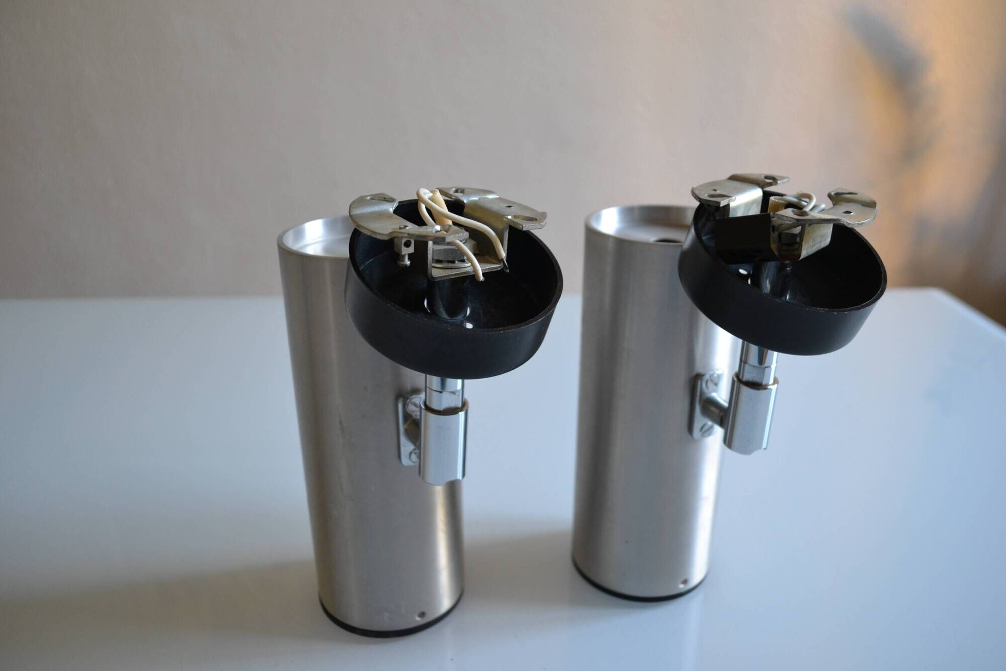 Staff leuchten pair of 1960s pipe wall lights