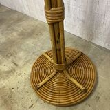 Vintage rattan coat rack