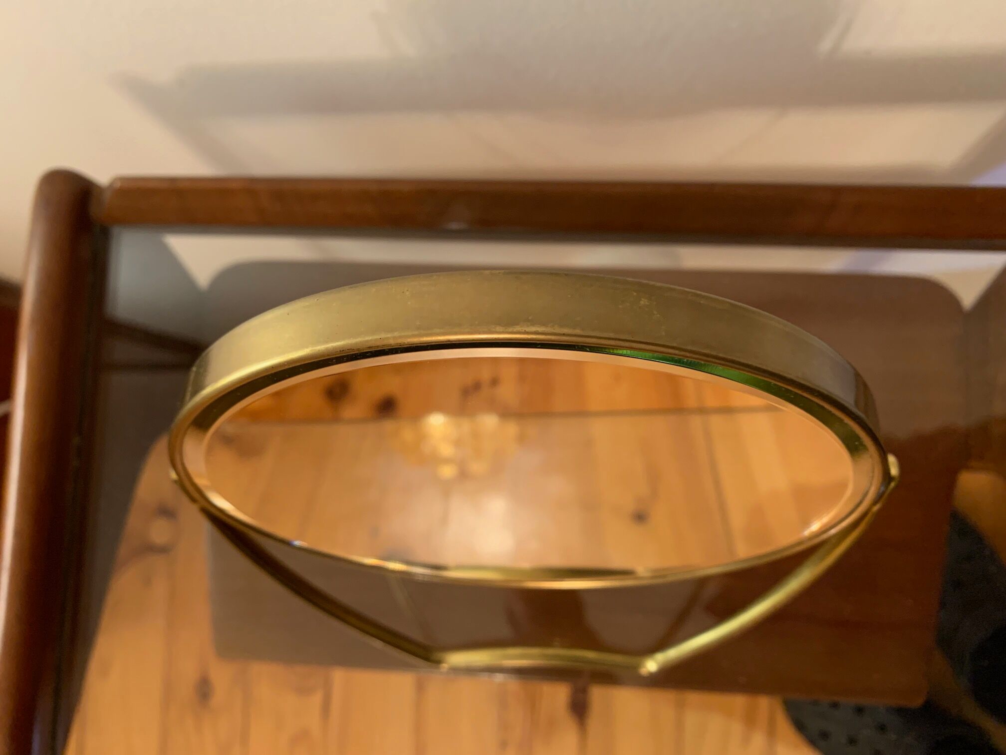 Miroir cosmétique Italie années 1960 18x21cm