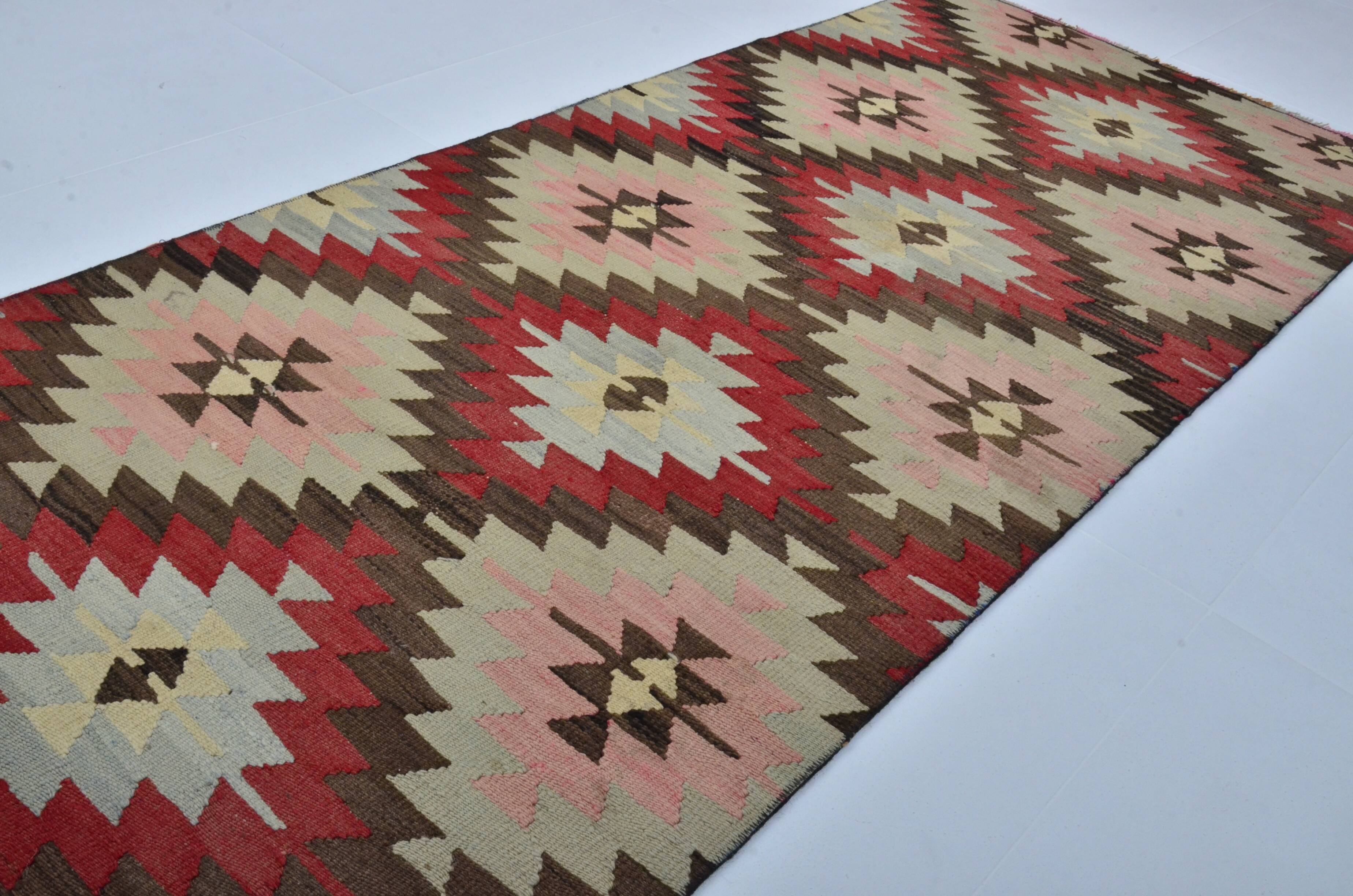 Vintage Turkish Wool Floral Carpet sku 3406