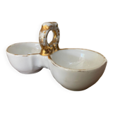 Limoges porcelain salt and pepper servant