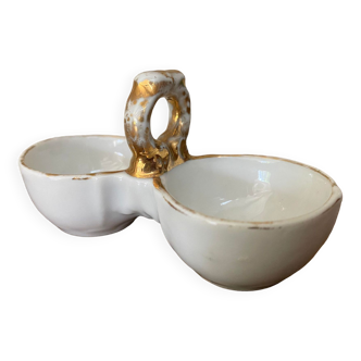 Limoges porcelain salt and pepper servant