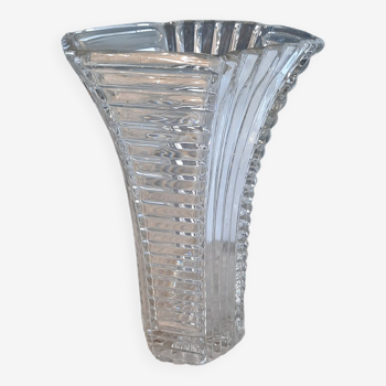 Art Deco white glass vase