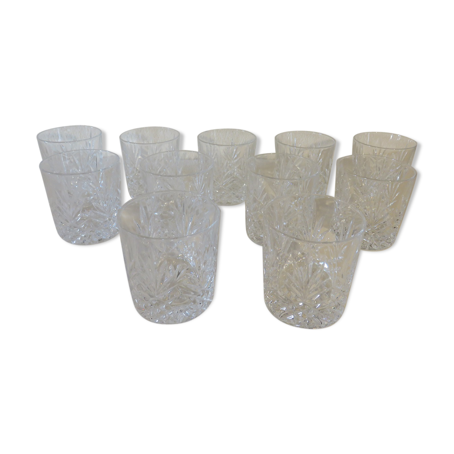 12 Crystal whisky glasses