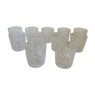 Set de 12 verres à whisky en cristal