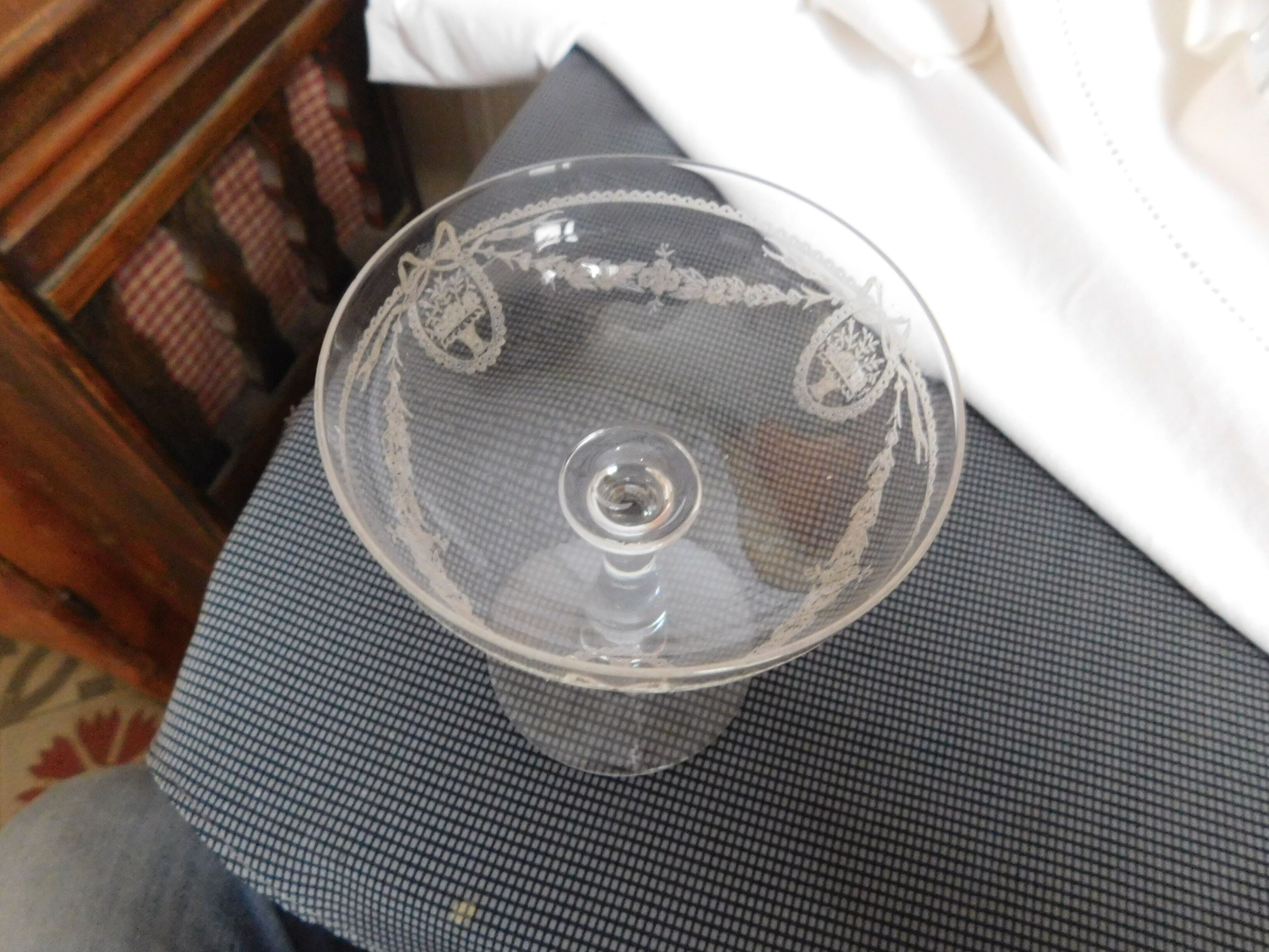 6 coupes à champagne Saint Louis  modèle Sapho cristal gravé