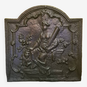 French fireback with the goddess fortitude, mid 18th century