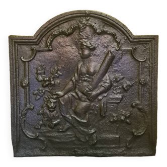 French fireback with the goddess fortitude, mid 18th century