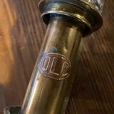 Pair of brass railway wall sconces, DLC Wagon Lit lamps